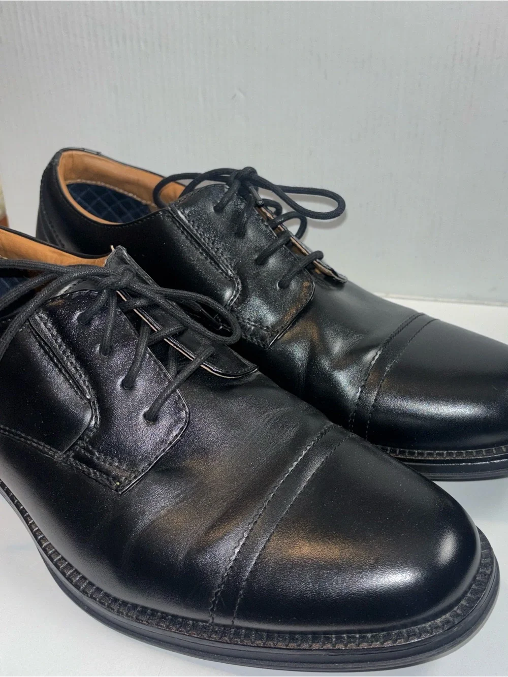 Dockers Garfield Cap Toe Oxford Dress Shoes Black Men's Size 9.5 Style #90-36454